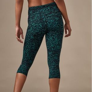 Lululemon fast & free crop 19” green black 4
